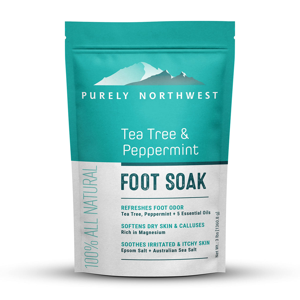 Purely Northwest jar front label showing product and benefits