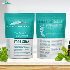 Purely Northwest label closeup showing natural ingredients and no dyes