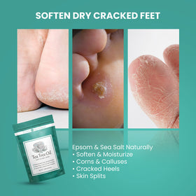 Relaxed feet soaking in bowl with Purely Northwest in a home setting