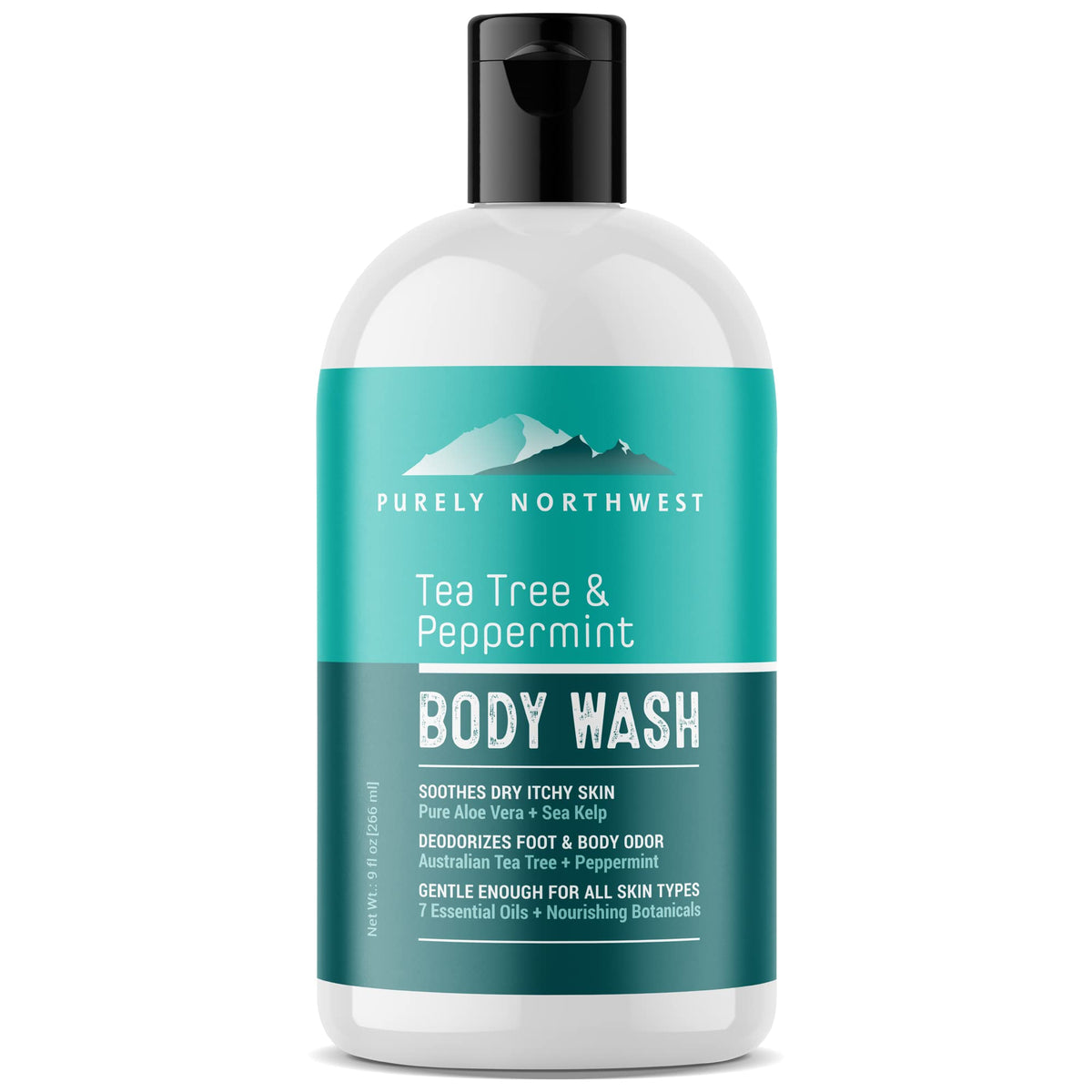 Purely Northwest front bottle showing clean packaging and refreshing benefit