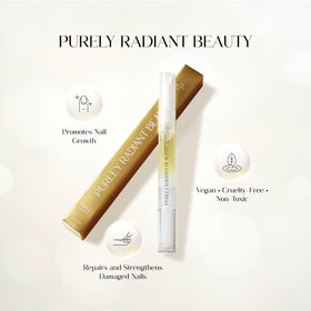 Purely Radiant glossy oil drop showcasing lightweight, fast-absorbing texture