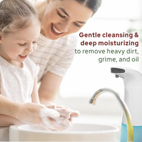 Puremax in-use with a foaming dispenser in a kitchen for daily freshness