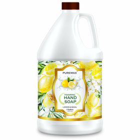 Puremax 1 gallon bottle front view showing product branding and size benefit