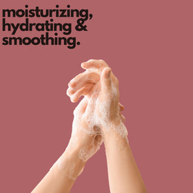 Puremax honeysuckle dispensed from foaming pump in bathroom showcasing easy use