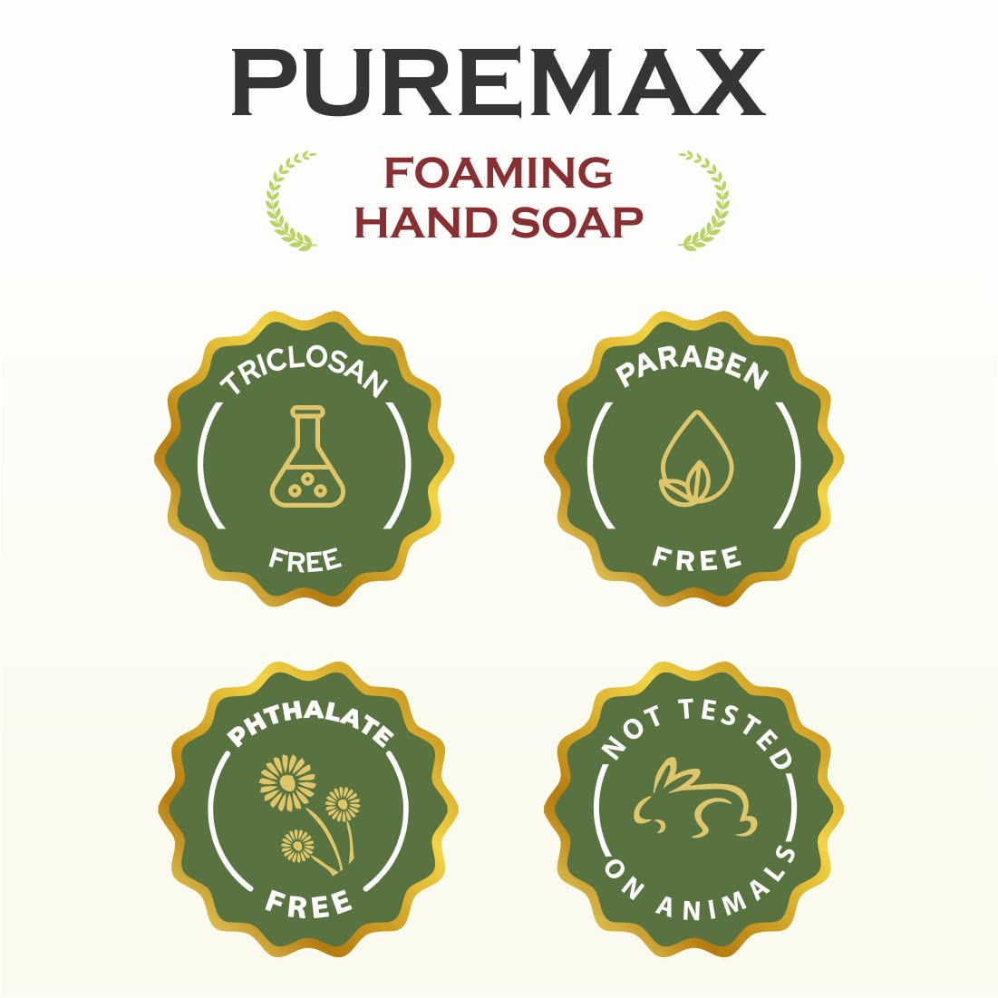 Puremax honeysuckle creamy foam texture close-up demonstrating soft lather