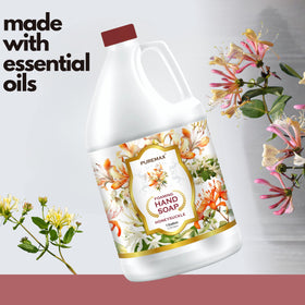 Puremax honeysuckle being poured into a foaming bottle for refill convenience