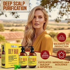 PURE NATURE LUX SPA shampoo pour close-up demonstrating gentle cleansing