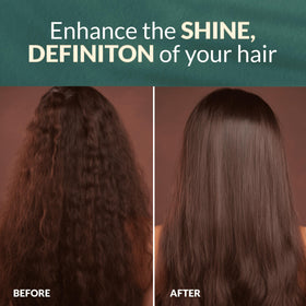 PureNaturis before and after length and thickness comparison showing visible fuller-looking hair