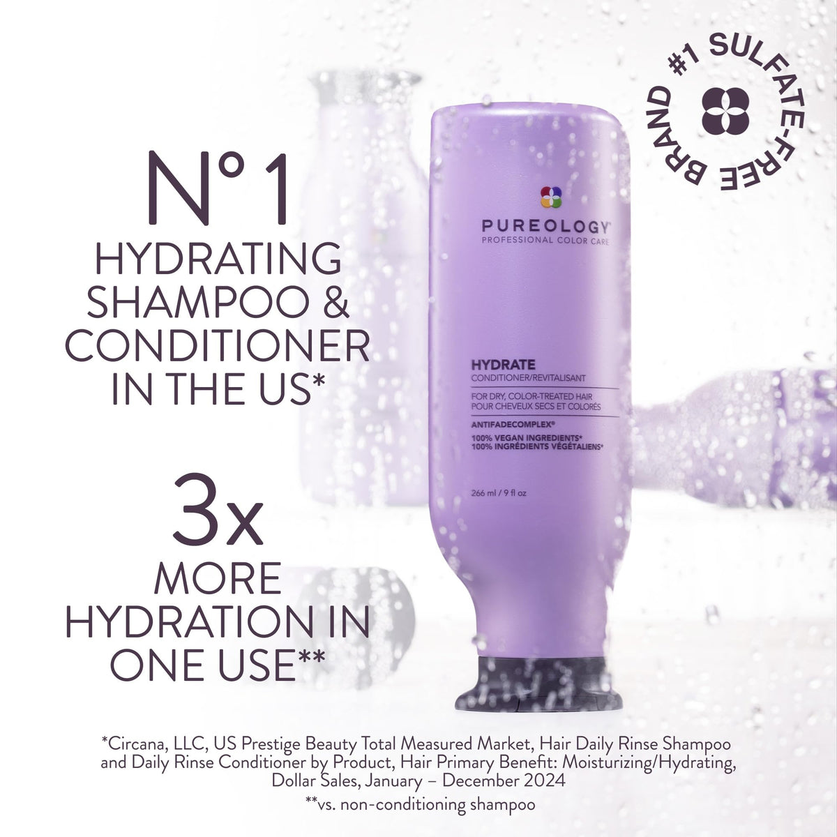 Pureology back label with ingredients visible and product clarity