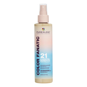 Pureology bottle front packaging showing product and benefits