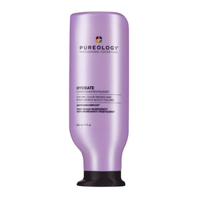 Pureology front packaging showing bottle and clear brand benefits