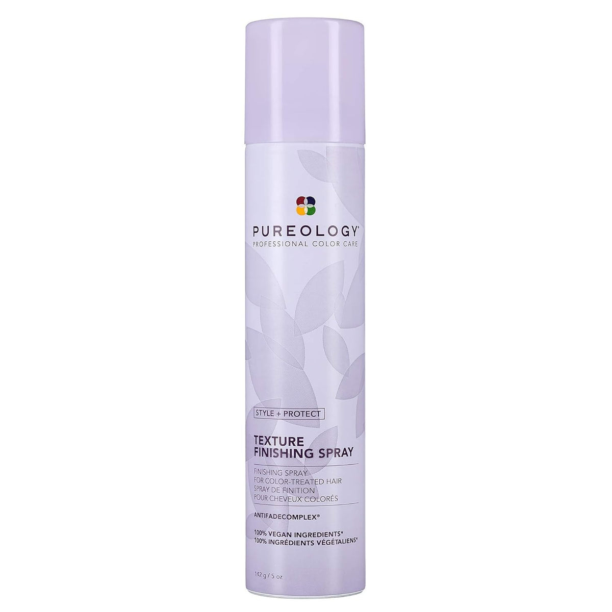 Pureology front packaging showing bottle and label, clear color-care benefit