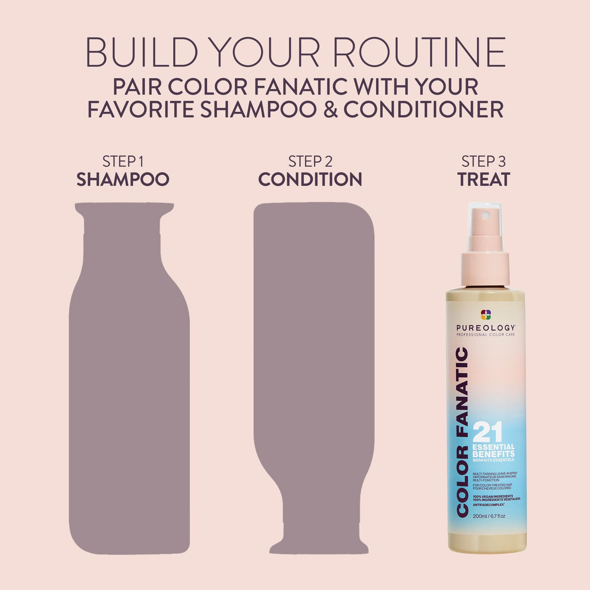 Pureology hair finish closeup showing added shine and smoothness