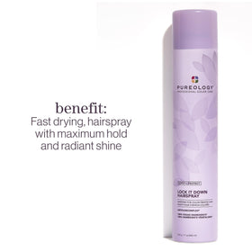 Pureology close-up of can showing nozzle and brand detail for precise application