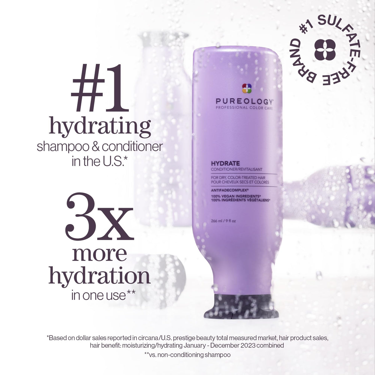 Pureology back label with ingredient list offering transparency and safety