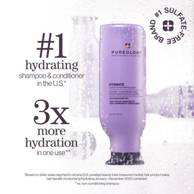 Pureology back label with usage directions and color-safe formula benefits