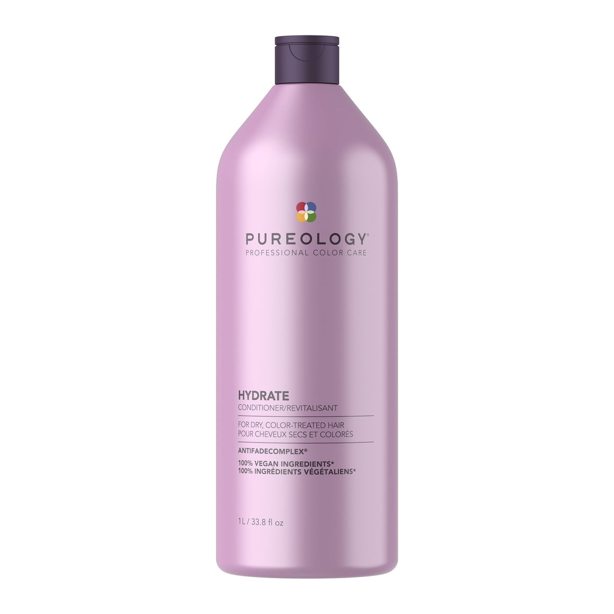 Pureology front bottle showing brand and large 33.8 oz size for long-term use