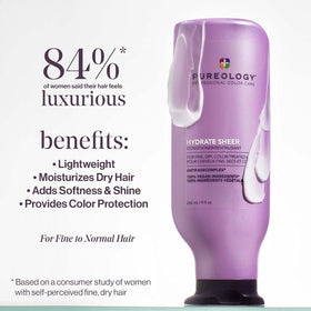Pureology back label close-up showing ingredients and color-safe benefits