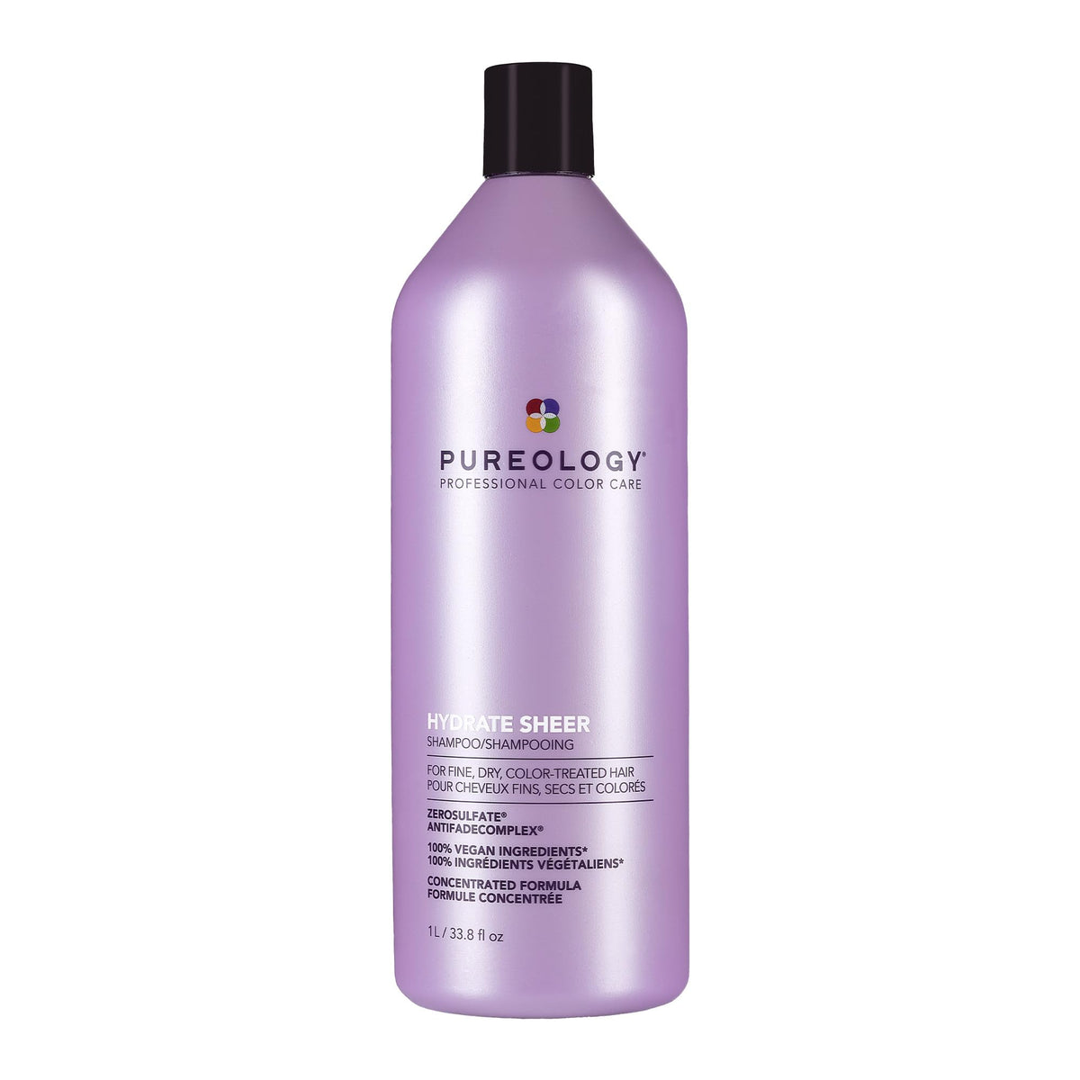 Pureology Hydrate Sheer front bottle showing size and design for easy identification