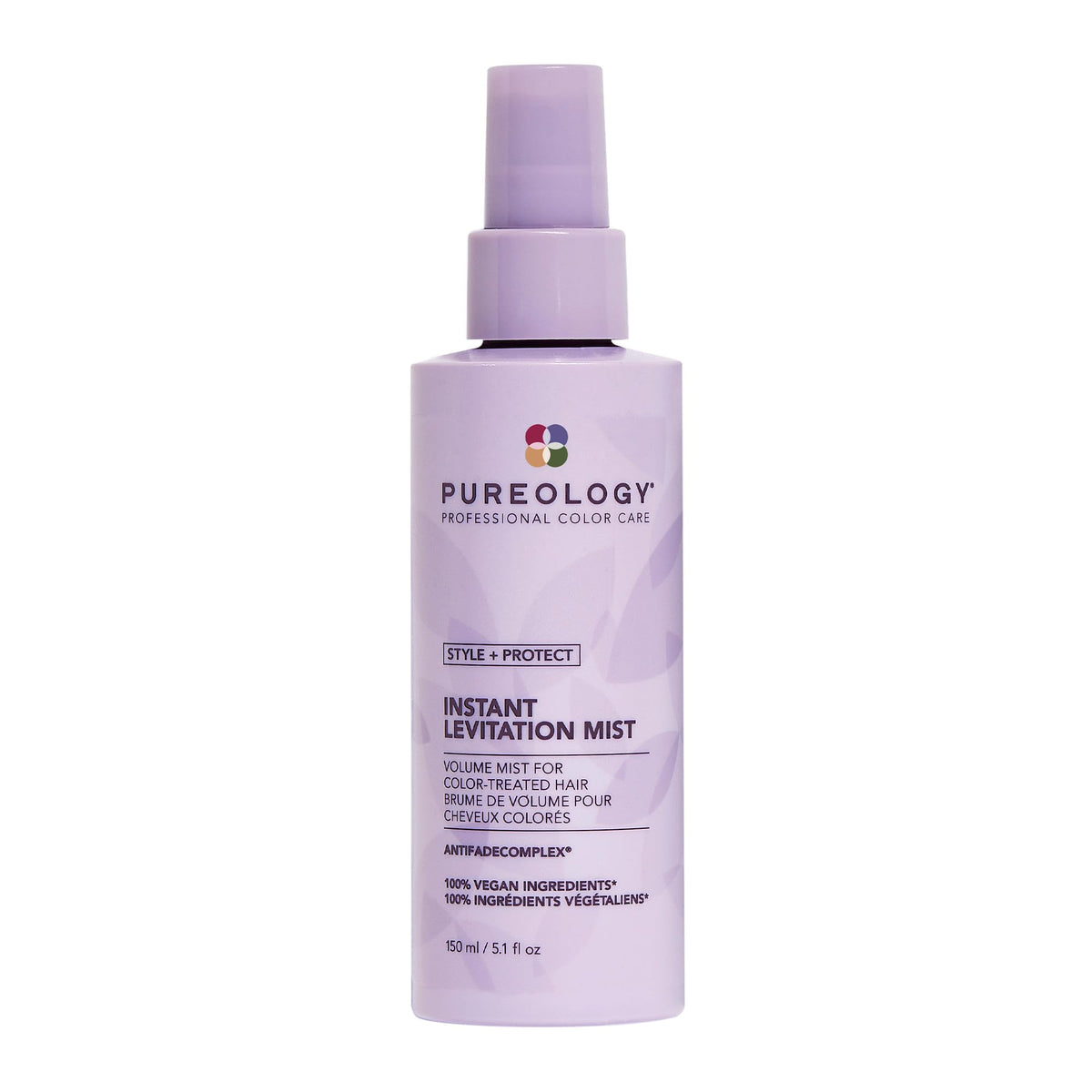 Pureology bottle front packaging showing brand and volumizing mist benefit