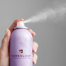 Pureology label detail highlighting vegan, sulfate-free claims for color protection