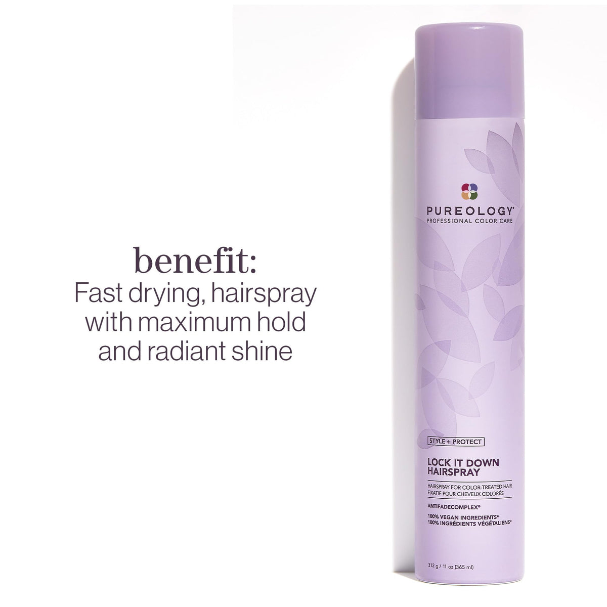 Pureology spray nozzle close-up demonstrating precise application benefit