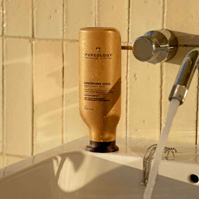 Pureology Nanoworks Gold before and after ends comparison for strength