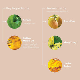 Pureology Golden Marula Oil close-up droplet with oil sheen, emphasizes nourishing hydration