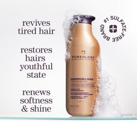 Pureology pump detail highlighting easy dispensing and control