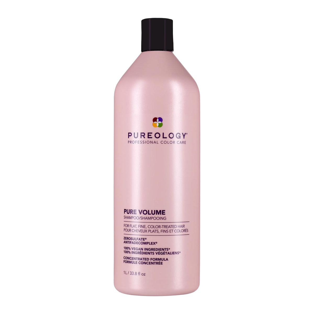 Pureology front packaging showing bottle and product name for salon-grade volume