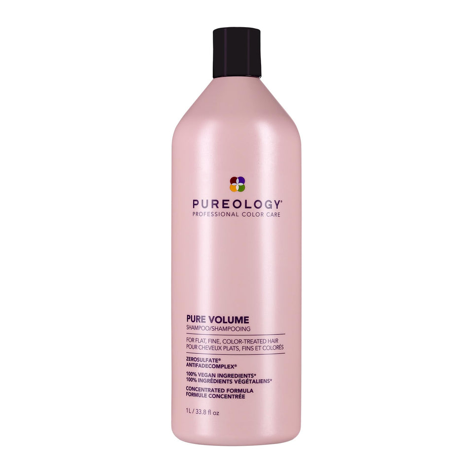 Pureology front packaging showing bottle and product name for salon-grade volume