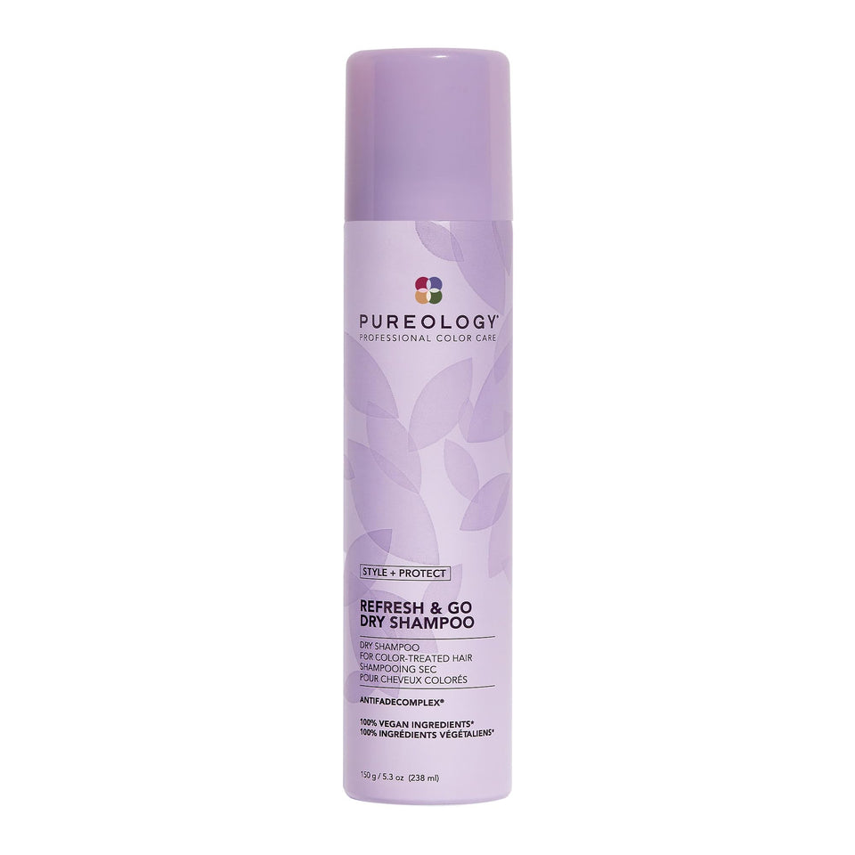 Pureology front packaging showing product and benefit of quick oil absorption