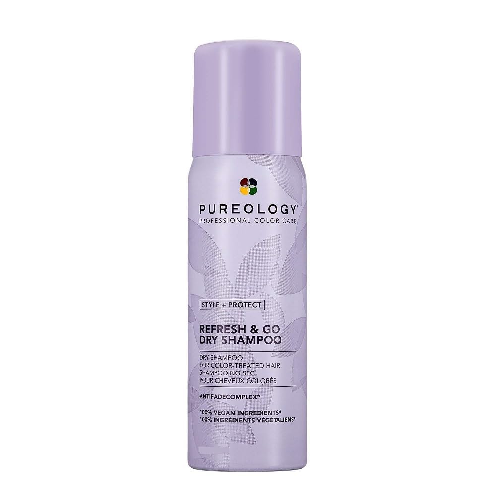 Pureology front packaging shows product and size, highlighting travel convenience