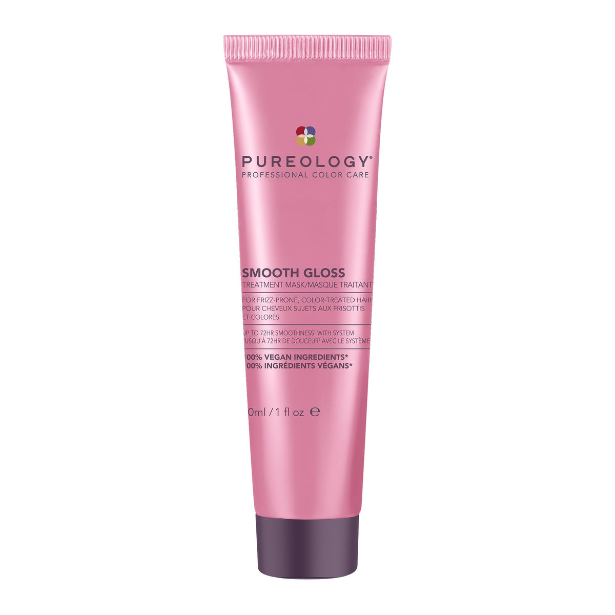Pureology front packaging showing mask and brand for clear identification