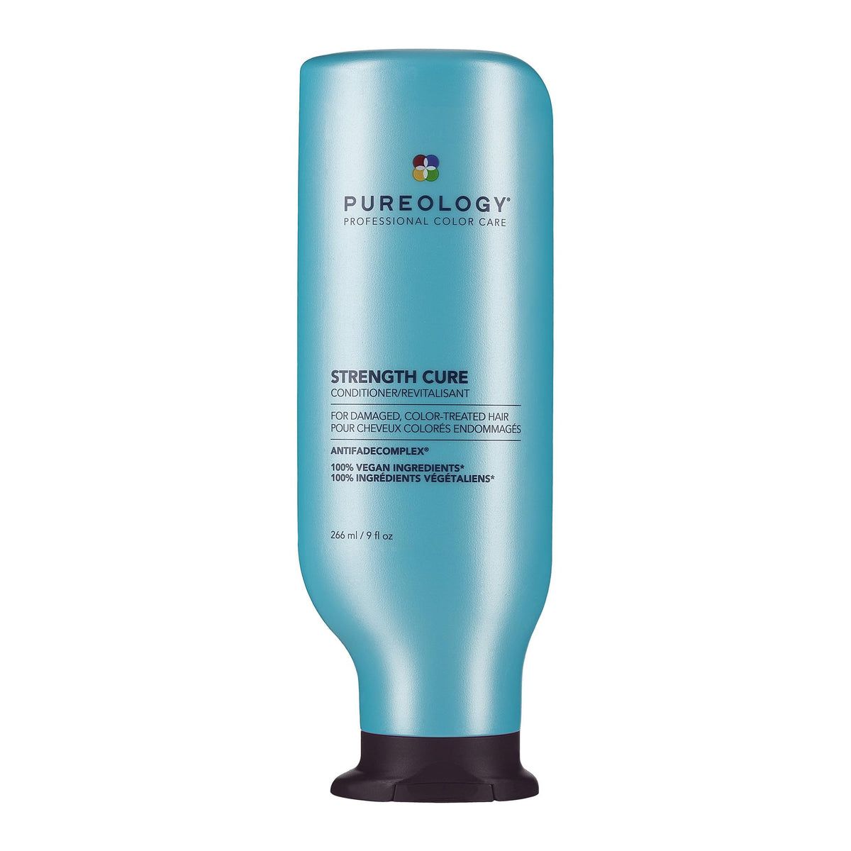 Pureology bottle front view showing brand and product for quick recognition and trust