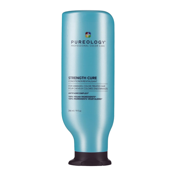 Pureology bottle front view showing brand and product for quick recognition and trust