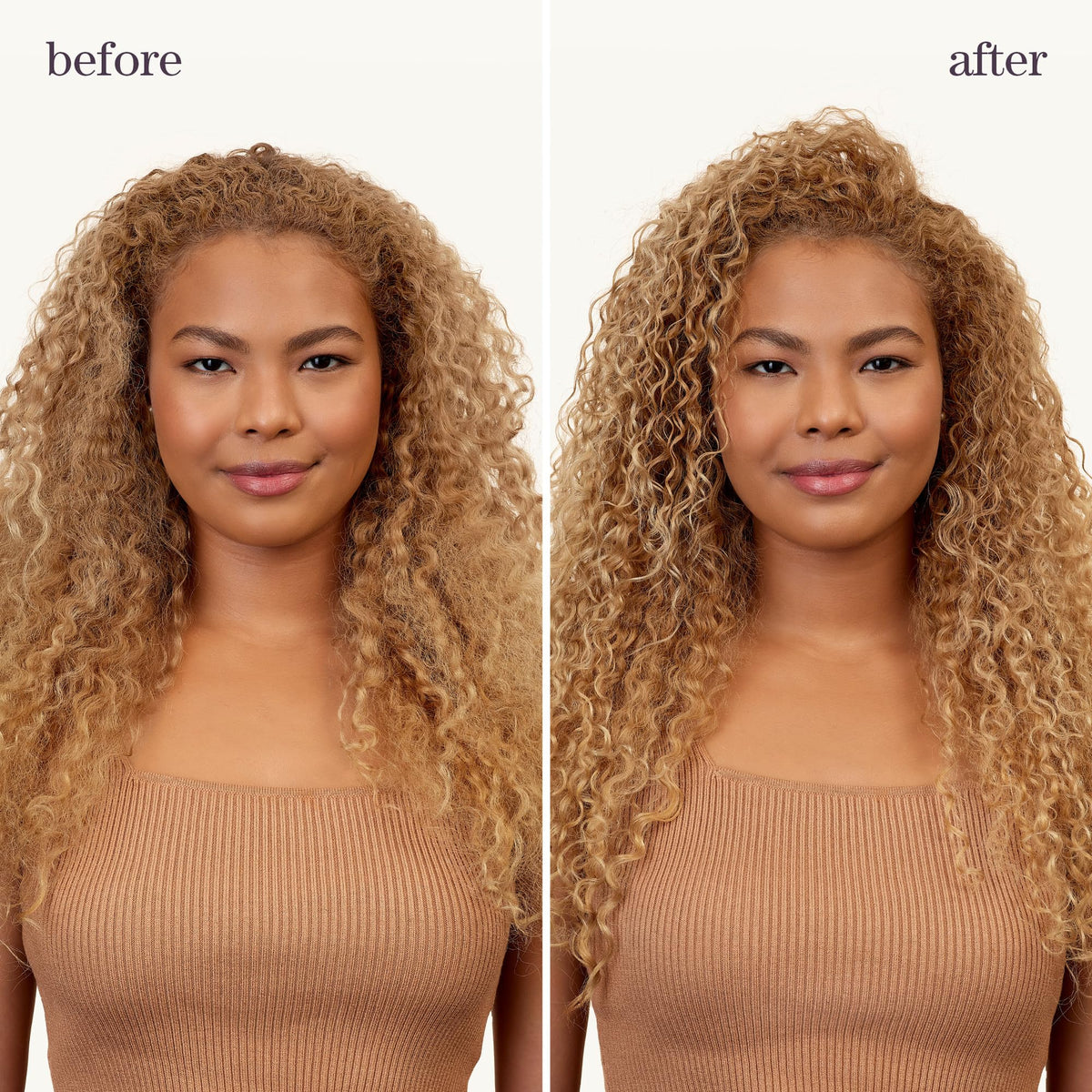 Pureology texture close-up showing glossy color-safe finish and strengthened strands