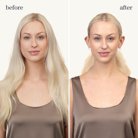 Pureology closeup on hair texture showing natural body and soft shine