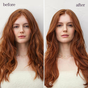 Fine mist from Pureology on wet hair demonstrating detangling and slip