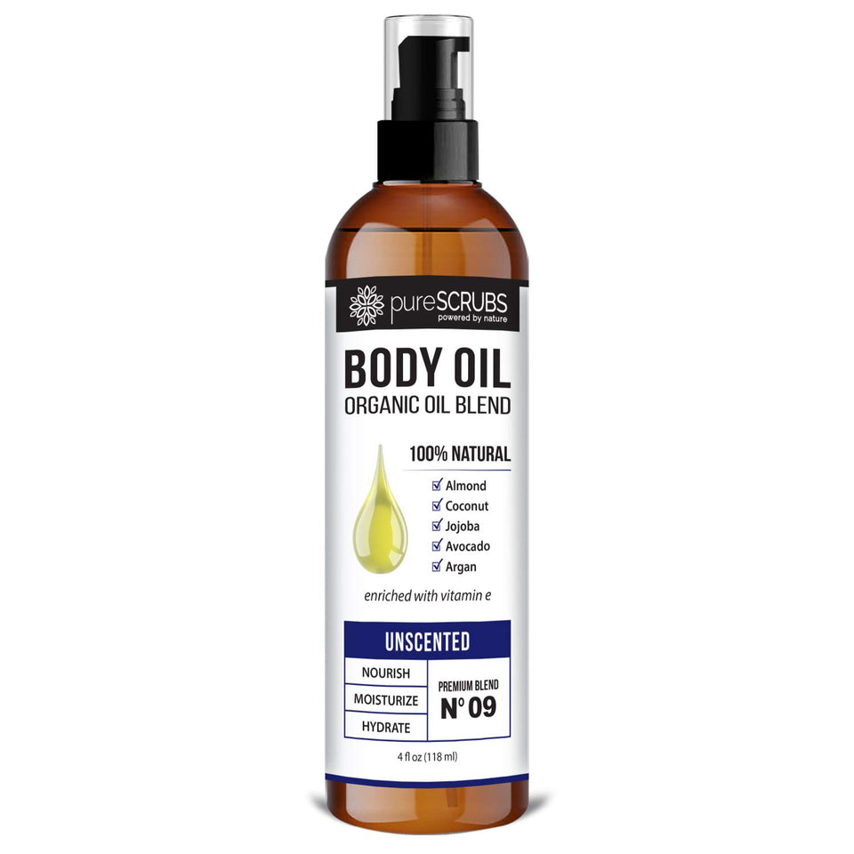 pureSCRUBS front bottle view showing label and travel-friendly size benefit