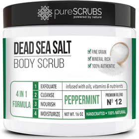 pureSCRUBS jar front view showing product and label for clear identification and trust