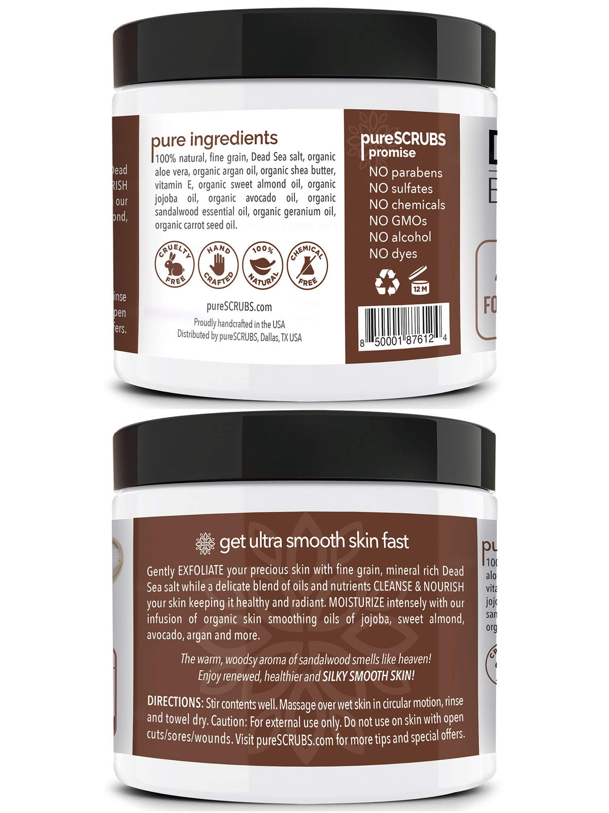 pureSCRUBS in-shower use demonstrating easy application and rinsing