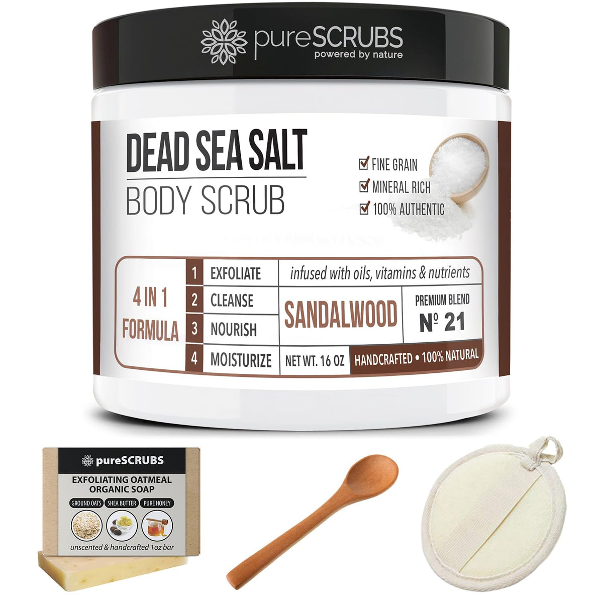 pureSCRUBS styled bathroom scene suggesting spa-like at-home ritual