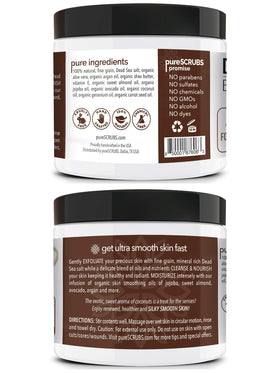 pureSCRUBS scrub being applied in shower to reveal how to use product