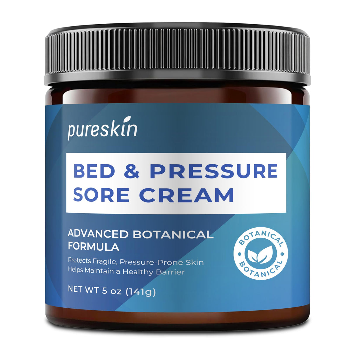 PURESKIN front jar view showing product and clear labeling for quick recognition and trust
