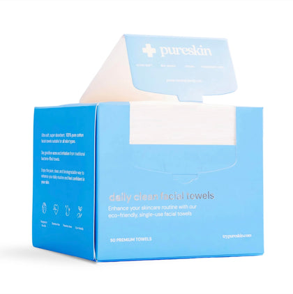 pureskin front packaging showing 50-count box and benefits