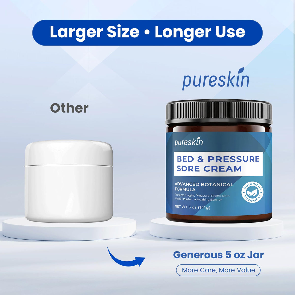 PURESKIN cream absorbing into skin demonstrating fast absorption and minimal residue