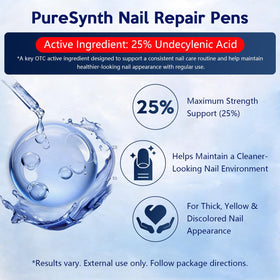 PureSynth product label with OTC Drug Facts and NDC listing visible