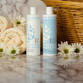 Purezero set displayed in a bathroom to suggest everyday salon-style results