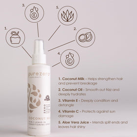 Purezero bottle label highlighting ingredients and clean formulation
